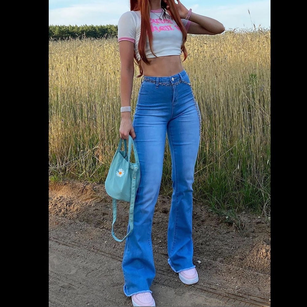 ✨Light Blue-High Rise Flare Jeans✨ Brand New ✨